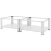 Ml-Design Socle machine à laver double avec étagère base sèche-linge blanc 150 kg/support