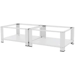 Ml-Design Socle machine à laver double avec étagère base sèche-linge blanc 150 kg/support