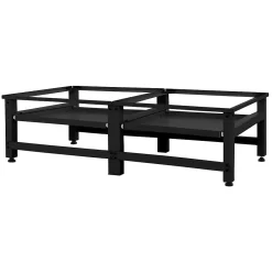 Ml-Design Socle machine à laver double avec étagère base sèche-linge noir 150 kg/support