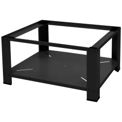Ml-Design Socle pour machine à laver en acier noir accessoire avec étagère 63x54x32 cm