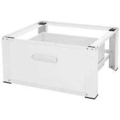 Etendoir À Linge|Ml-Design Socle pour machine à laver en acier blanc accessoire avec tiroir 63x54x31,5 cm