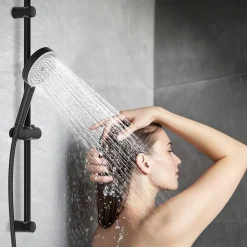 Pommeau De Douche, Flexible Et Barre De Douche|Sofetiy Max Barre de douche en acier inoxydable - Kit complet avec coulisseau rond et fixations chromées