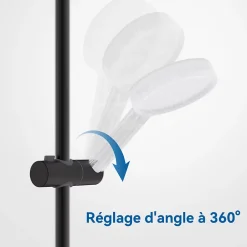 Pommeau De Douche, Flexible Et Barre De Douche|Sofetiy Max Barre de douche en acier inoxydable - Kit complet avec coulisseau rond et fixations chromées