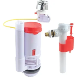 Chasse D'Eau|Somatherm for you - Pack mécanisme WC à câble double chasse + Robinet flotteur alimentation latérale