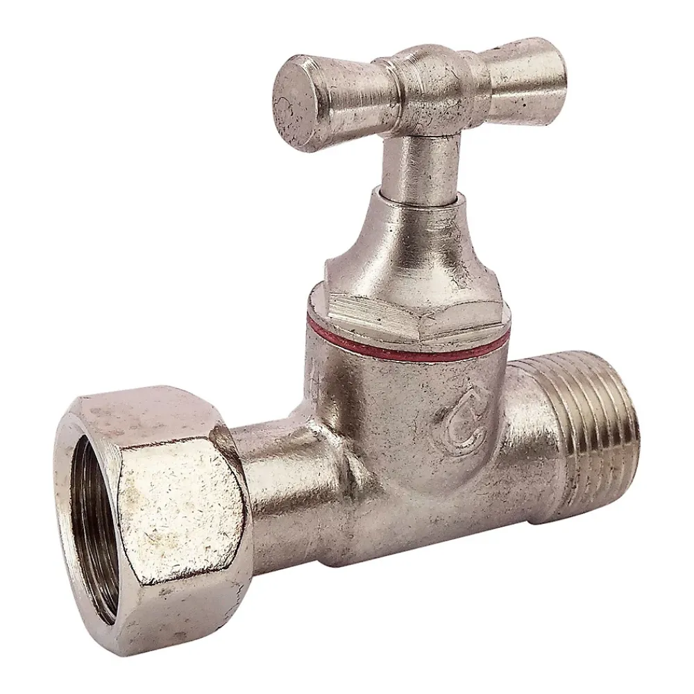 Chasse D'Eau|Somatherm for you - Robinet d'arrêt droit pour WC - 3/8 - Tête à clapet - Laiton nickelé