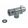 Chasse D'Eau|Somatherm for you - Robinet de WC 1/4 de tour équerre Design chromé M12/17 - Ecrou Prisonnier 12/17