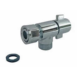 Chasse D'Eau|Somatherm for you - Robinet de WC 1/4 de tour équerre Design chromé M12/17 - Ecrou Prisonnier 12/17