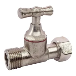 Chasse D'Eau|Somatherm for you - Robinet de WC droit nickelé brut M12/17 - Ecrou Prisonnier 12/17