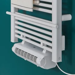 Sèche-Serviettes Électrique|GoodHome Soufflerie amovible Acilia blanc 500W