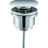 Imex Products Soupape de vidange clickclack en laiton chrome pour lavabo et bidet acier