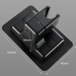Deko Support de douche rotatif et réglable, support de pommeau de douche à main réglable, étanche (noir)