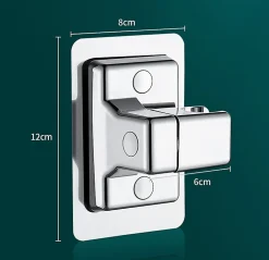 Pommeau De Douche, Flexible Et Barre De Douche|Deko Support de douche étanche à angle réglable, sans perçage (argent)