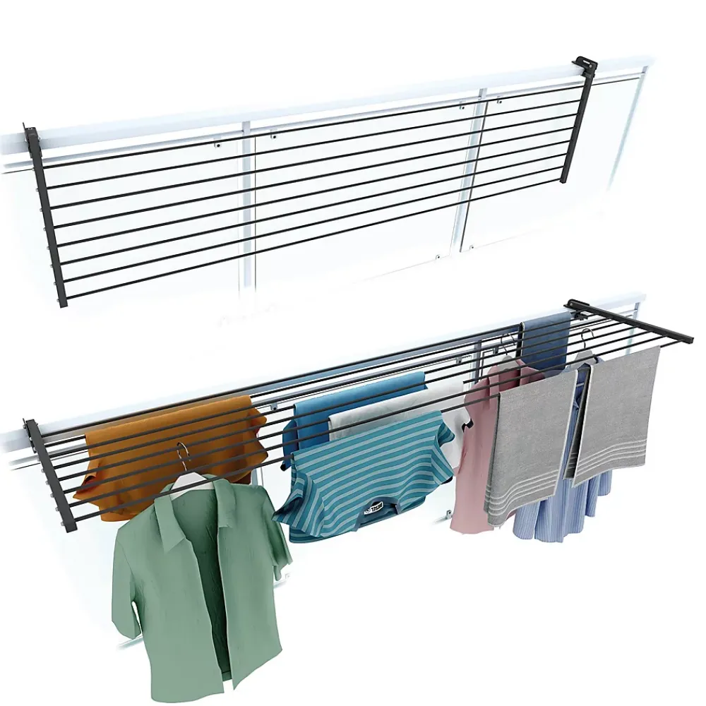 Foxydry Support linge pliable pour extérieur alu 202x63x8 cm Duo