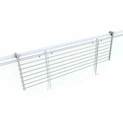 Foxydry Support linge rabattable 2 sens blanc 202x63x8 cm Duo