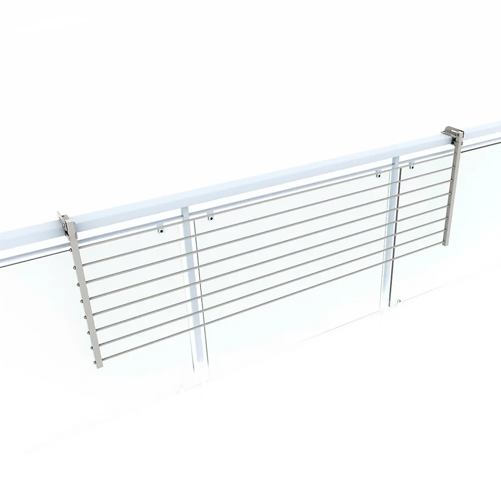 Foxydry Support linge rabattable 2 sens blanc 202x63x8 cm Duo