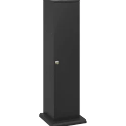 Homcom Support papier toilette - porte-papier toilette - armoire pour papier toilette - 3 niveaux + sortie papier MDF noir