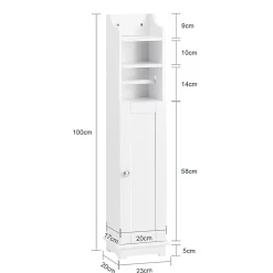 Sobuy Support Papier Toilette Armoir Toilettes FRG177-W,