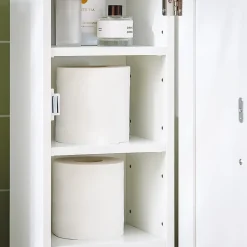 Sobuy Support Papier Toilette Armoir Toilettes FRG177-W,