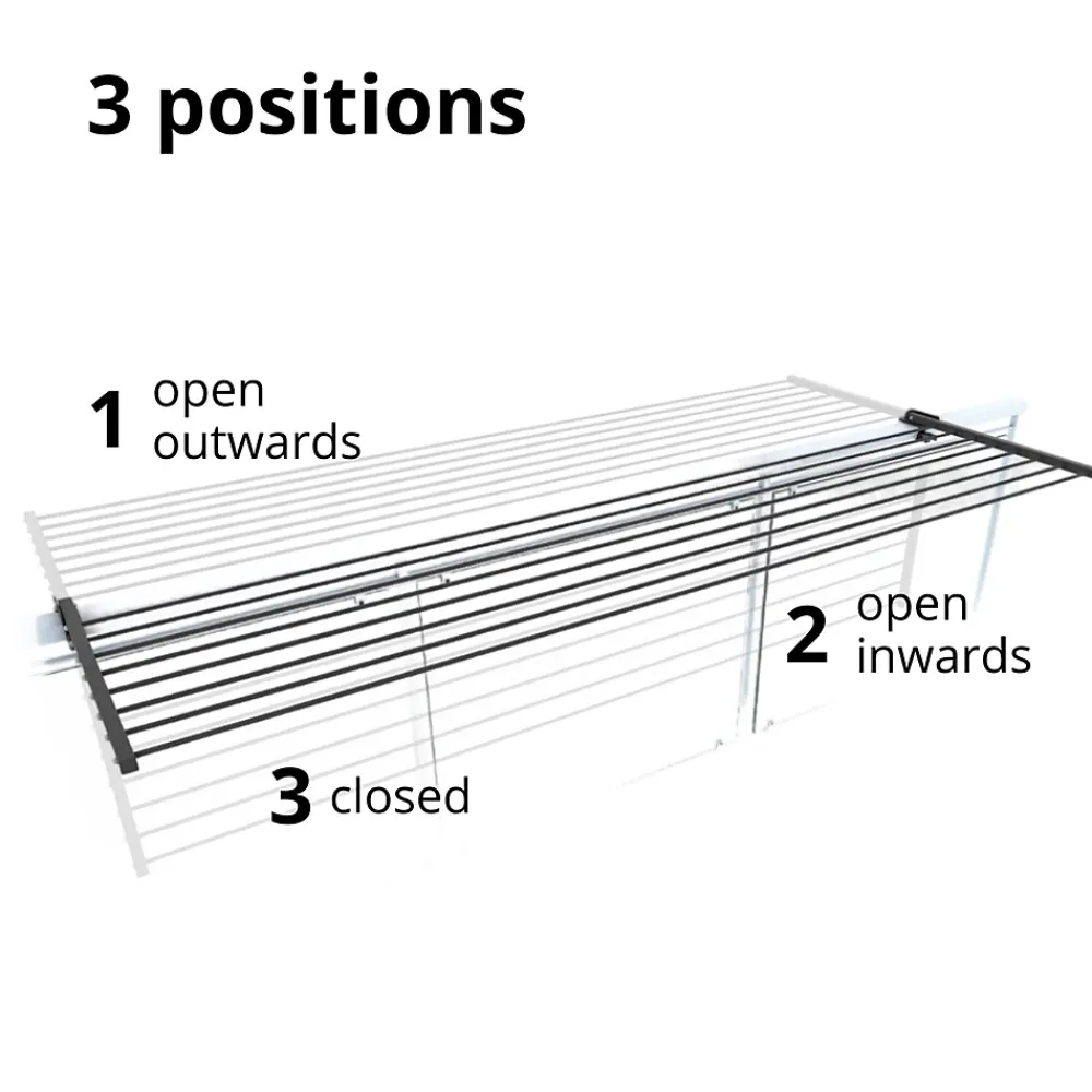 Foxydry Support pliable pour balcon extérieur 62x63x8 cm Duo