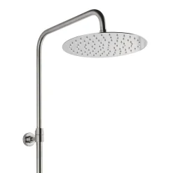 Swiss Aqua Technologies Aurum colonne de douche avec mitigeur thermostatique + douche de tête + douchette à main, métal brossé