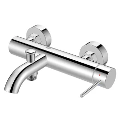 Siko Swiss Aqua Technologies Aurum mitigeur de baignoire mural 150 mm à levier sans set de douche, chrome brillant (SATBAUR222CR)