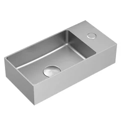 Lavabo|Swiss Aqua Technologies Aurum Lave mains en Acier Inoxydable 304, 36x18x9cm, Chrome brossé (SATAUR3618BS)