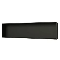 Etagère Salle De Bains|Swiss Aqua Technologies Aurum Niche de Douche à encastrer, Acier Inoxydable 304, 120x28x10cm, Noir mat (SATAURN12128MB)