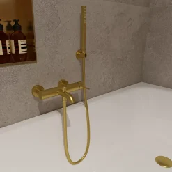Swiss Aqua Technologies Aurum mitigeur bain/douche 150 mm à levier, or brossé (SATBAUR222BG)