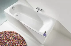 Swiss Aqua Technologies By Kaldewei Vivien 170 x 70 cm Baignoire droite en acier émaillé, sans pieds, blanc (SATVIVI170)