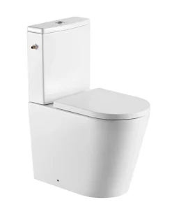 Wc À Poser|Grohe Swiss Aqua Technologies Brevis WC à poser sans bride + abattant softclose (SATBRE031RREXVP)