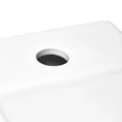 Swiss Aqua Technologies Brevis Lave-mains suspendu avec trou pour robinetterie à gauche, 40,5x20,5x10,5cm (SATBRE4020SL)