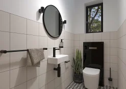 Swiss Aqua Technologies Brevis Lave-mains suspendu avec trou pour robinetterie à gauche, 40,5x20,5x10,5cm (SATBRE4020SL)