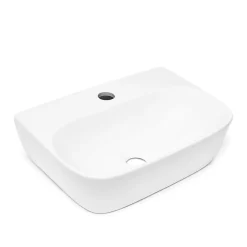 Swiss Aqua Technologies Brevis Lavabo suspendu avec trou pour robinetterie, 43x30x13cm (SATBRE4330R)