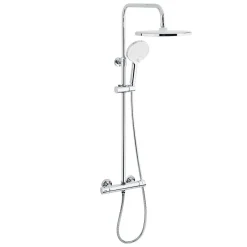 Colonne De Douche Hydromassante|Swiss Aqua Technologies Colonne de douche XXL 250 avec mitigeur thermostatique, Douchette 3 jets, chrome (SATSSTKE)