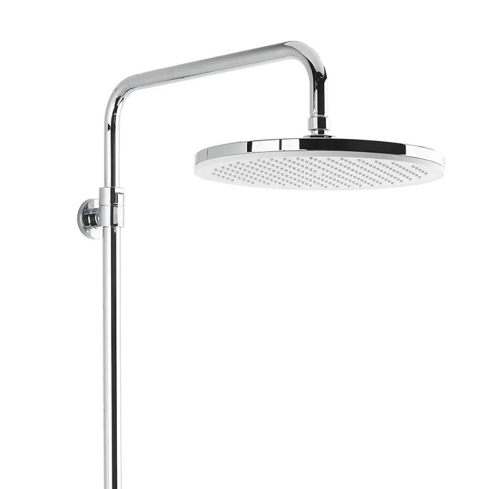 Colonne De Douche Hydromassante|Swiss Aqua Technologies Colonne de douche avec mitigeur thermostatique et tête de douche XXL 255mm, Chrome (SATSSTPBCH)