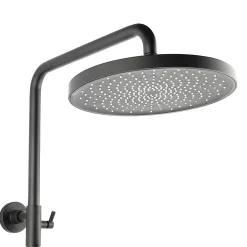Colonne De Douche Thermostatique|Hansgrohe Swiss Aqua Technologies Colonne de douche XXL 250 avec mitigeur thermostatique, Douchette 3 jets, noir mat (SATSSTKEC)