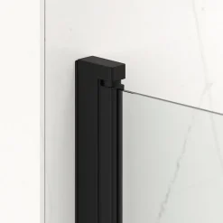 Paroi De Douche|Swiss Aqua Technologies Fusion ensemble porte pivotante /paroi 100x80cm anticalcaire avec profilés noir mat (SATFUD100S80C)