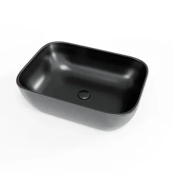 Vasque À Poser|Swiss Aqua Technologies Infinitio Vasque à poser 45,5x32,5 cm, sans trop-plein, Noir mat (SATINF4532BKM)