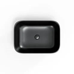Vasque À Poser|Swiss Aqua Technologies Infinitio Vasque à poser 45,5x32,5 cm, sans trop-plein, Noir mat (SATINF4532BKM)