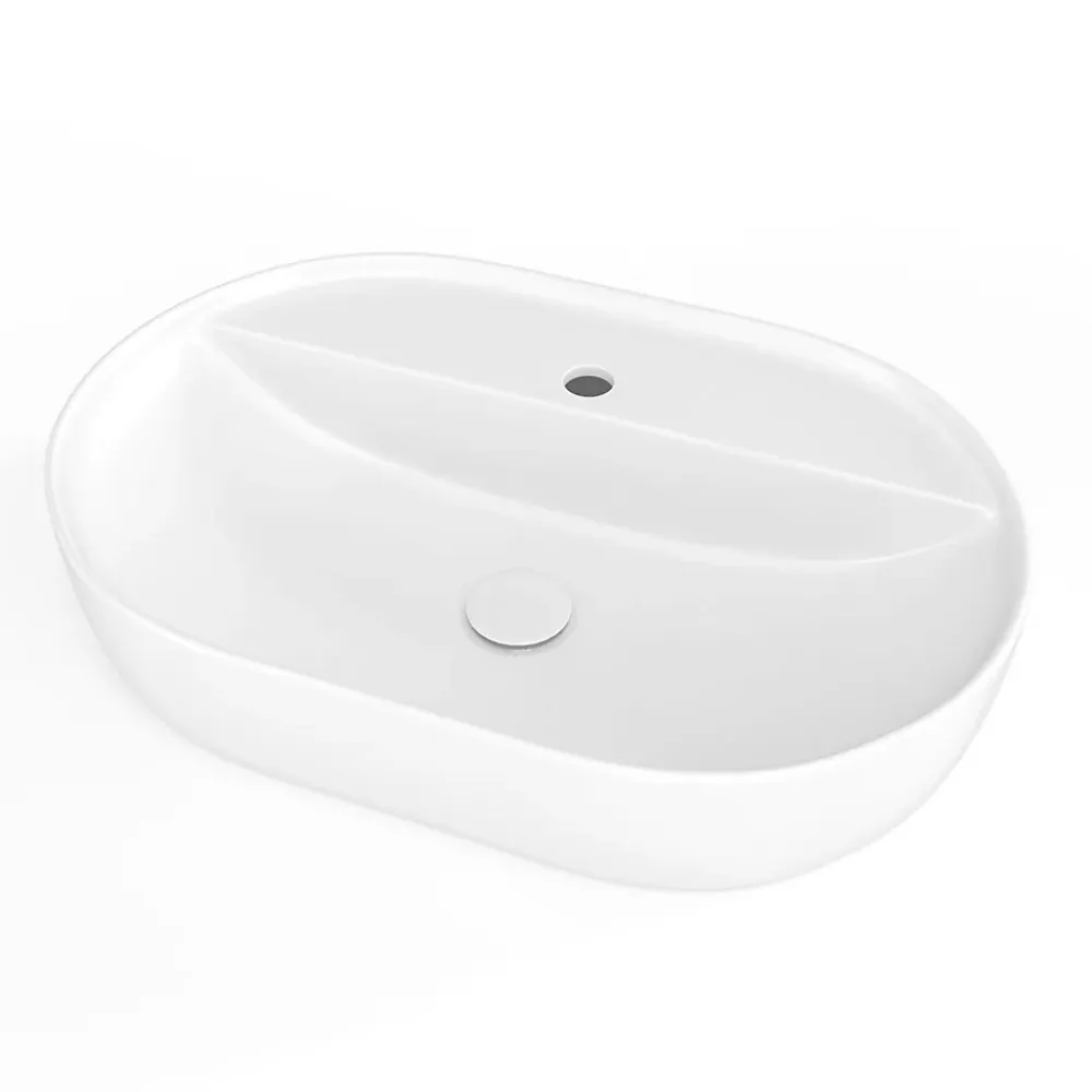 Vasque À Poser|Swiss Aqua Technologies Infinitio Vasque à poser 60 x 40 x 12,5 cm, sans trop-plein, Blanc mat (SATINF6040M)