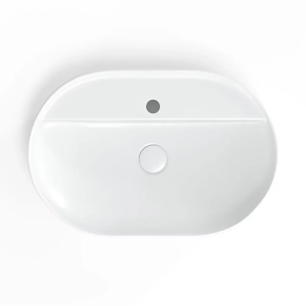 Vasque À Poser|Swiss Aqua Technologies Infinitio Vasque à poser 60 x 40 x 12,5 cm, sans trop-plein, Blanc mat (SATINF6040M)