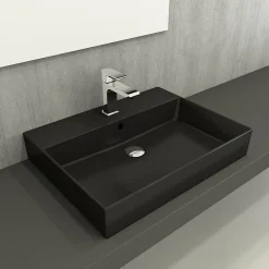 Swiss Aqua Technologies Lavabo rectangulaire noir mat SAT Infinitio 60,5x46,5 cm (SATINF6046BKM)