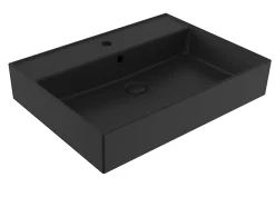 Swiss Aqua Technologies Lavabo rectangulaire noir mat SAT Infinitio 60,5x46,5 cm (SATINF6046BKM)