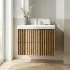 Swiss Aqua Technologies Meuble de salle de bain avec lavabo SAT Delano 80x46 cm chêne mat (DELANO80ZDUM)