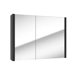 Swiss Aqua Technologies Meuble à miroir SAT Delano 80x60 cm stratifié noir (DELANOG80C)