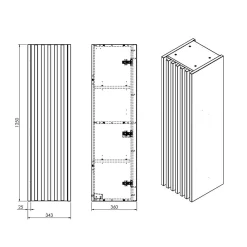 Swiss Aqua Technologies Meuble de salle de bain haut SAT Delano 34x125x36 cm noir (DELANOV35CD)