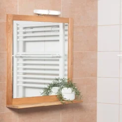 Swiss Aqua Technologies Miroir avec étagère Naturel Home 60x61,5 cm, bois (HOMEZRC)