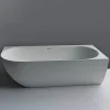 Swiss Aqua Technologies Nelly 175x82 cm Baignoire droite Autoportante orientation droite en marbre coulé, Blanc (NEL1700P)