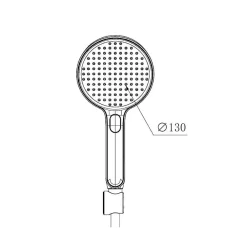 Swiss Aqua Technologies Pomme de douche SAT noir/chrome (SATBSRS33C)