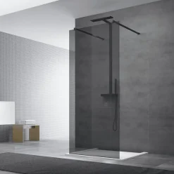 Swiss Aqua Technologies Paroi de douche à l'italienne 97x200cm Walk-in, verre fumé (SIKOWI100KS)